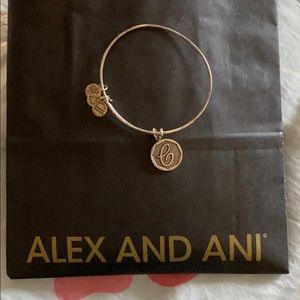 Alex & Ani Silver “C” Bracelet